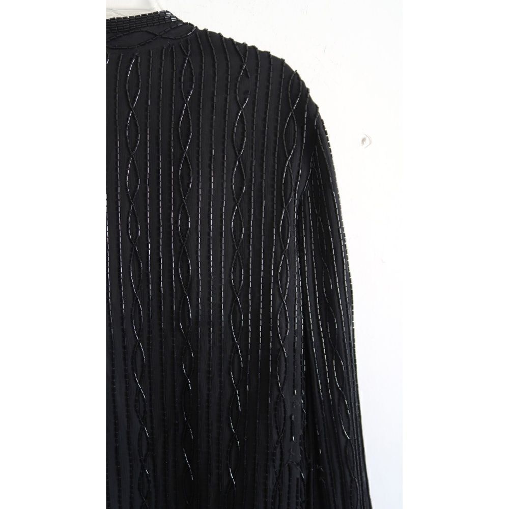 Windsmoor Black Beaded Silk Jacket - Size Small - Picture 7 of 9